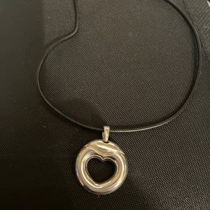 Movado Sterling Circle Heart Necklace